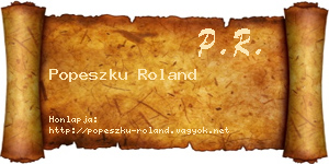 Popeszku Roland névjegykártya